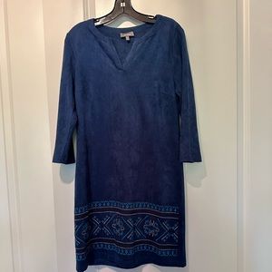 NWOT teal blue Neiman Marcus long sleeve dress. Size 14